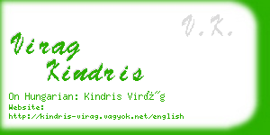 virag kindris business card